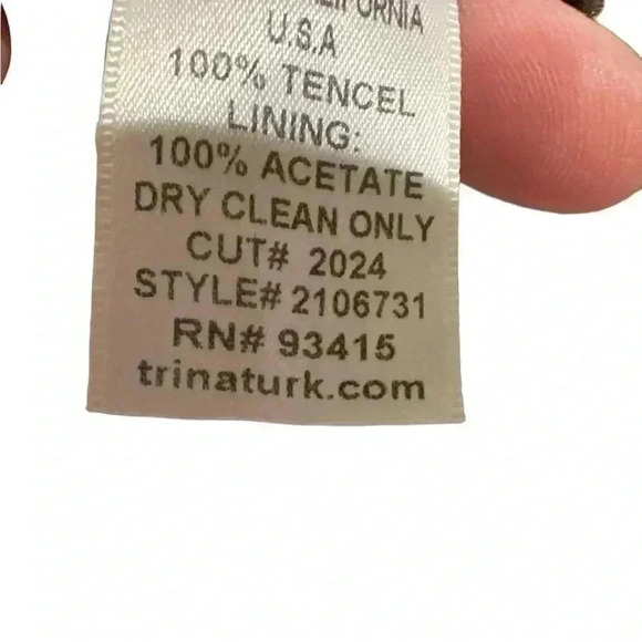 Trina Turk Olive Military Belted Dress, Size 0, Pre-Owned - Picture 10 of 11